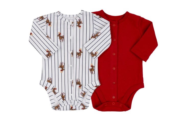 Kit Body Manga Longa Botão 2pçs