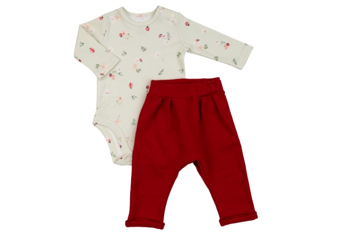 Kit Body Botão Ombro Manga Longa e Calça Saruel 2pçs