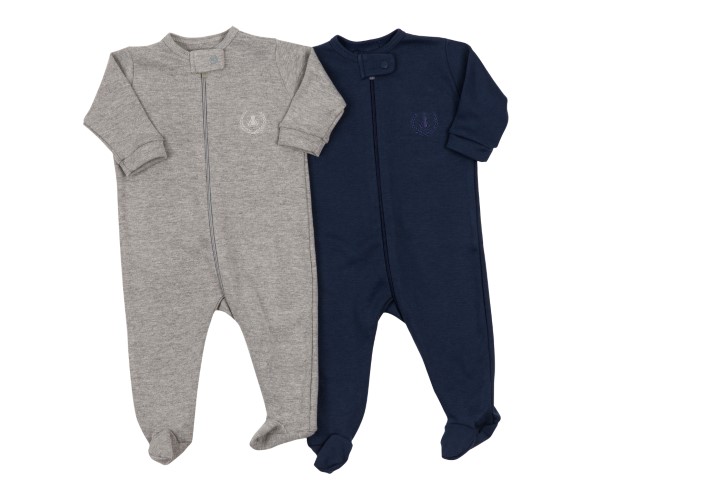 Kit Macacão com Zíper e Pé 2pçs