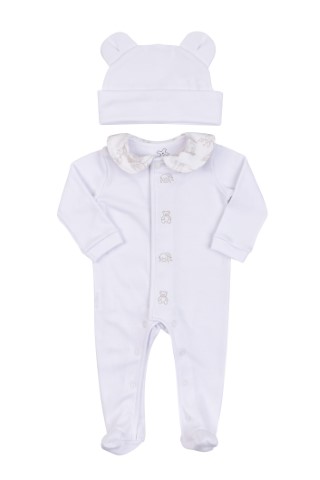 Kit Macacão Gola e Toca Urso 2 Pçs